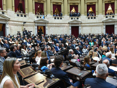 Die Einweihungszeremonie und Übergabe des Präsidentenkommandos im Rahmen des Nationalkongresses am 10. Dezember 2023 in Buenos Aires, Argentinien. Fotos: Gino Mantovani/ Senate Communication