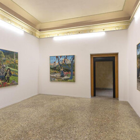 Andrea Mastrovito, Quando il cielo finisce (When the sky ends), exhibition view. Courtesy of Galleria Michela Rizzo 