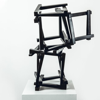 Imge: Jedd Novatt (b. 1958)H urácan III, 2021, Black bronze sculpture24.50 x 19.62 x 12.25 in. 