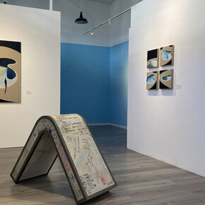 Fabio Cipolla e Sofia Fresia, Corpi in transito, veduta della mostra. Per gentile concessione della Galleria Febo e Dafne