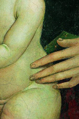 Il Bambin Gesù delle mani, affresco del Pinturicchio (1492 ca.), (dettaglio)