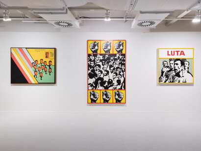 Vários artistas, Encontros entre o moderno e o contemporâneo, vista da exposição. Cortesia do Museu de Arte Moderna de São Paulo