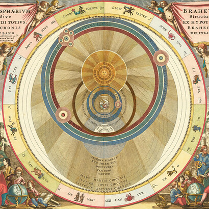 Modelo del universo según el geocentrismo (1660)
