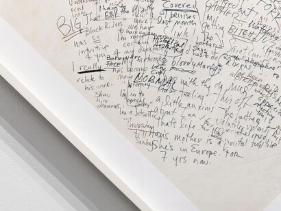 One wall, one work: Joseph Grigely, exhibition view. Courtesy of Krakow Witkin Gallery