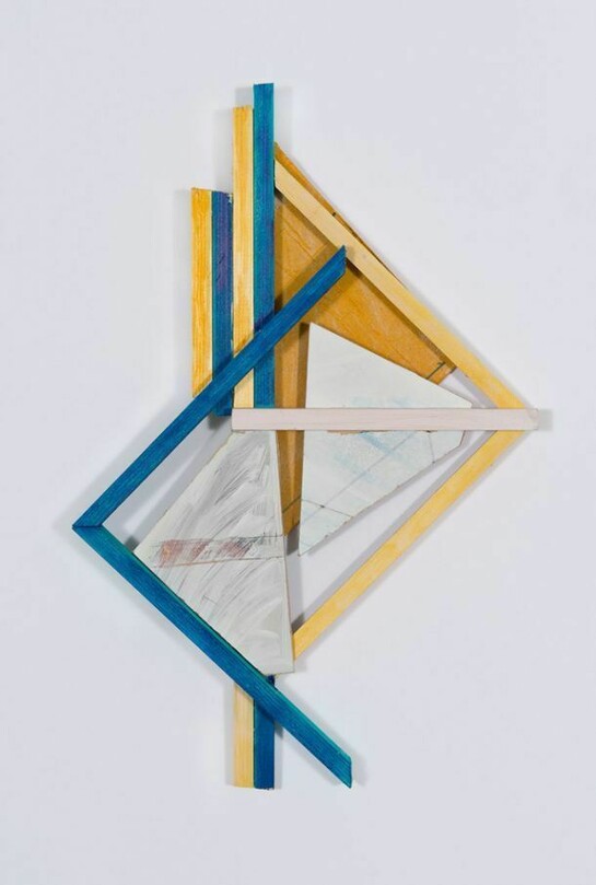 Dominic Beattie, Untitled, 2013, ink, acrylic, timber and hardboard, 36 x 24 cm