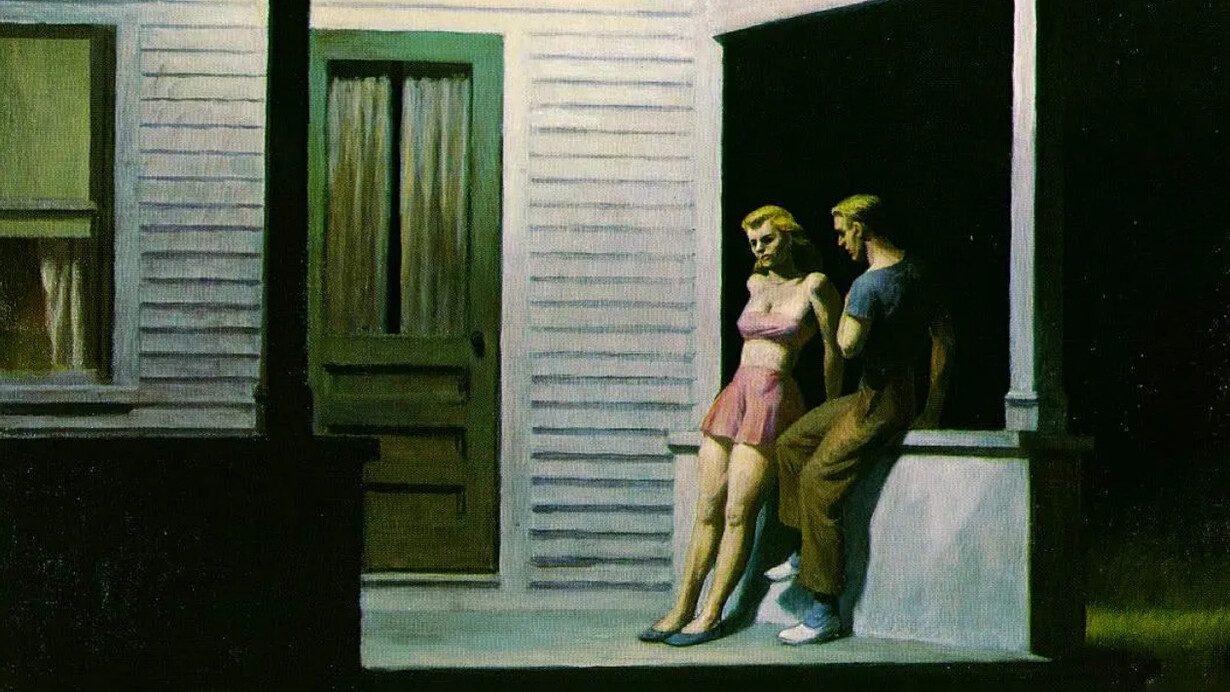 Edward Hopper, Noche de verano (1947). Porque hoy vuelvo a ser el escritor. Hoy tengo una historia por escribir y un recuerdo por archivar