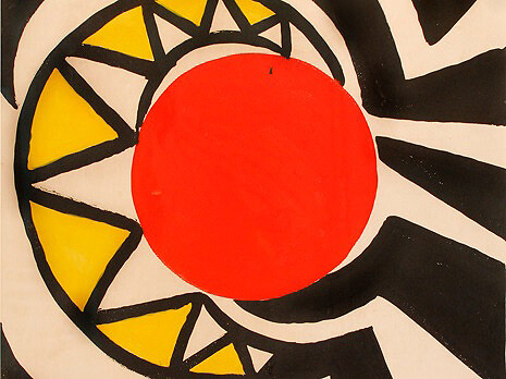 Alexander Calder, Red Core (detail), 1966, gouache on paper, 108 x 75 cm