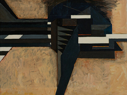 Karl Hagedorn, Casque Profile, 1989, o/c, 22 x 28 in