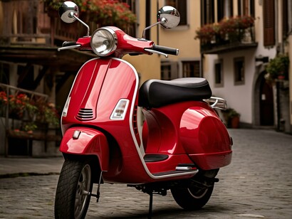 Una vespa rossa: E si ribalta tutto
ogni volta che dopo averti messo
il casco, non riesco a baciarti
e cosa dovrei dirti?
