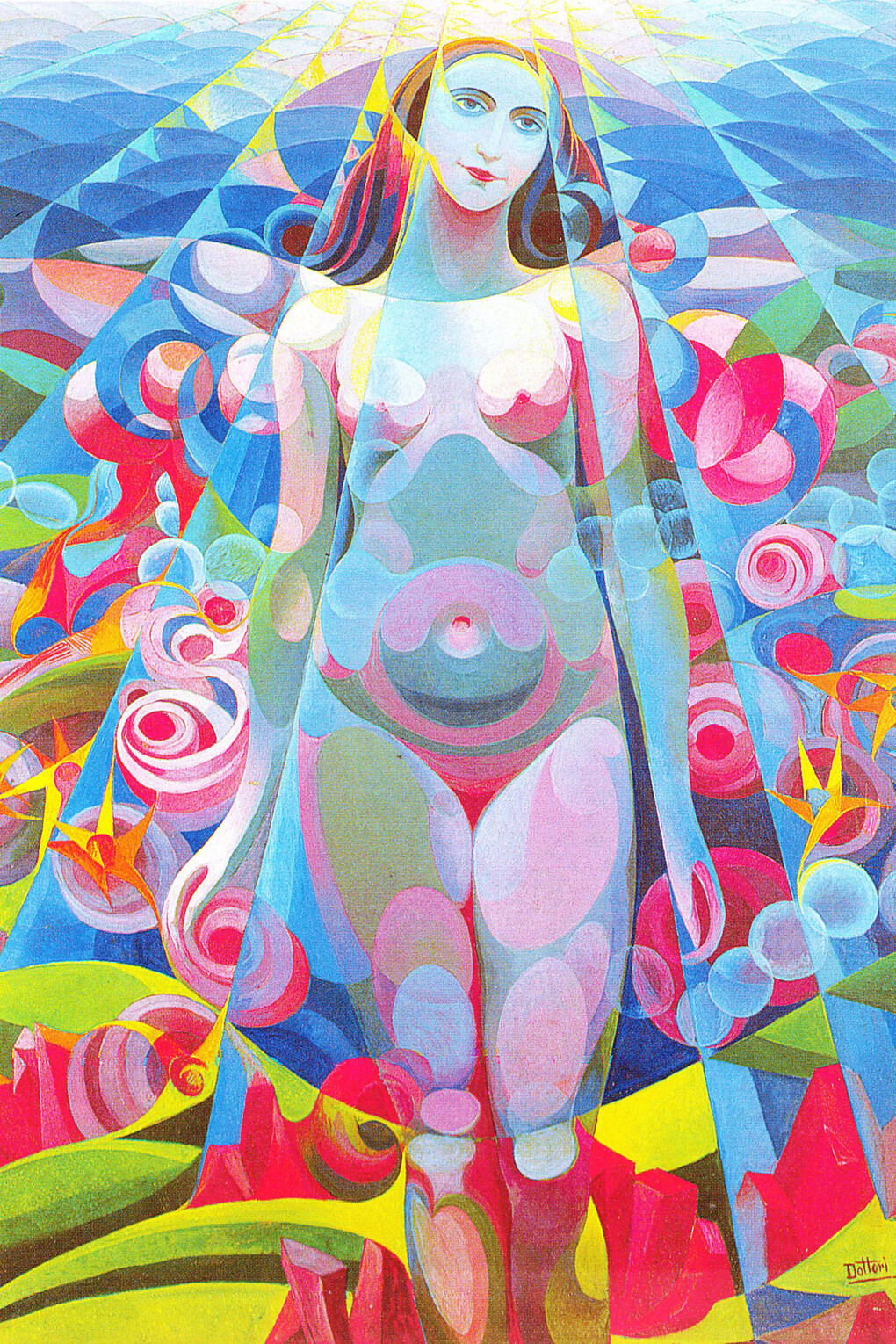 Gerardo Dottori, Flora, 1925, Tempera on canvas, 178 x 139 cm, Comune di Perugia