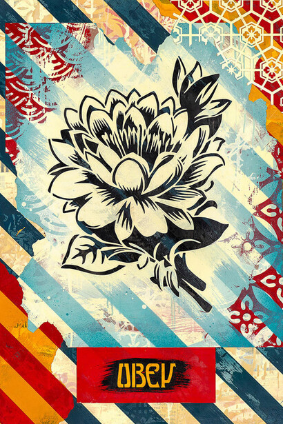 Shepard Fairey, Elysium lotus (Large), 2024. Courtesy of Harman Projects