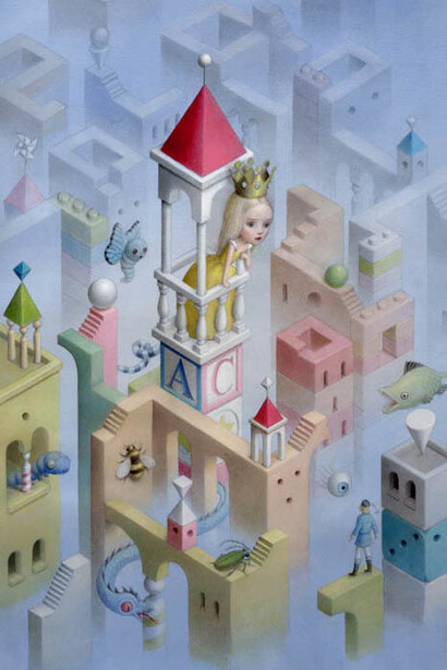 Nicoletta Ceccoli, The Riddle Princess, Acrylic on paper / 14 x 12.2″