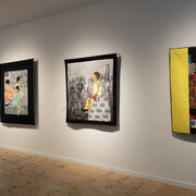 Various artists, Masters of the stitch: threaded stories, exhibition view. Courtesy of Claire Oliver Gallery