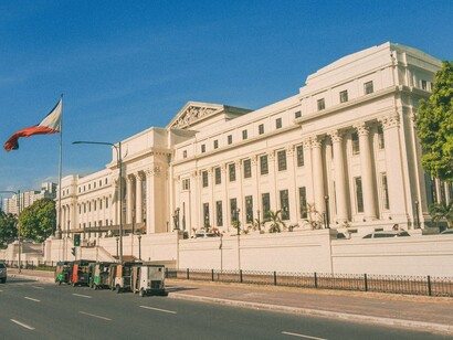 The National Museum of Fine Arts is situated in Rizal Park, Manila