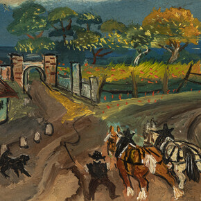 © Antonio Ligabue, Ritorno dai campi, 1960. Cortesía del Museo Histórico de la Infantería