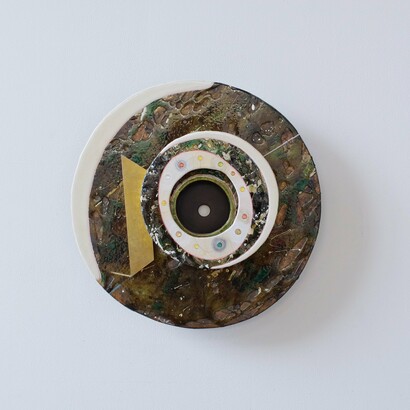 Kazuo Ishikawa,
“Oppression & Liberation”,
H15 x W15 x D3 inches; Mixed Media. Courtesy of the artist and Viridian Artists