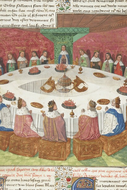 Évrard d'Espinques, I cavalieri di re Artù raccolti davanti al sacro Graal, 1470 circa