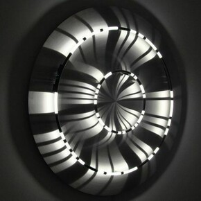 Brigitte Kowanz, In Light of Light, 2011, neon, stainless steel, 59 x 59 x 5 inches, Edition of 3