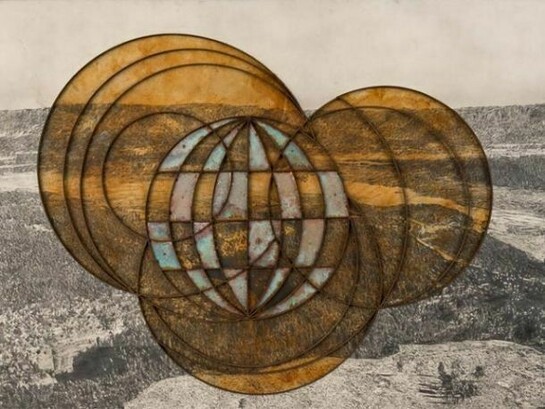 Michael Brown / prototype IV / 2013 / Graphite, ink, steel and copper on paper /  71.5 x 47.5 x 1.5 inches