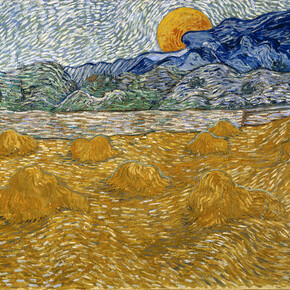 Vincent van Gogh, Paesaggio con covoni e luna che sorge, Olio su tela, cm 72 x 91,3, 1889 Kröller-Müller Museum, Otterlo © Kröller-Müller Museum, Otterlo
