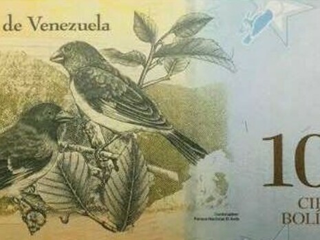 Reverso del billete de 100.00 bolívares