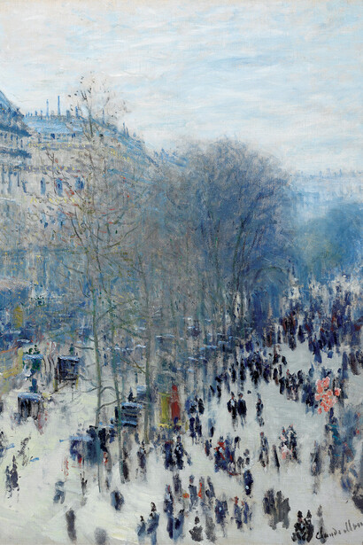 Claude Monet, Boulevard des Capucines, 1873-1874. Huile sur toile, 80,3 × 60,3 cm. The Nelson-Atkins Museum of Art, Kansas City. 