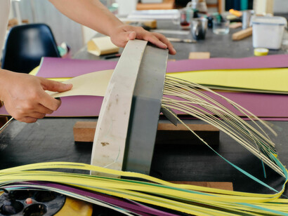 Irfan Hendrian at work in his studio, 2026. Courtesy of the artist and Sullivan+Strumpf
