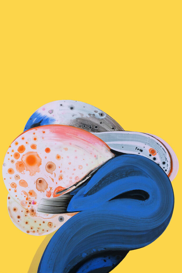 Ian Hughes, Untitled (Golden Yellow), 2014, Acrylic on canvas, 72x60 inches