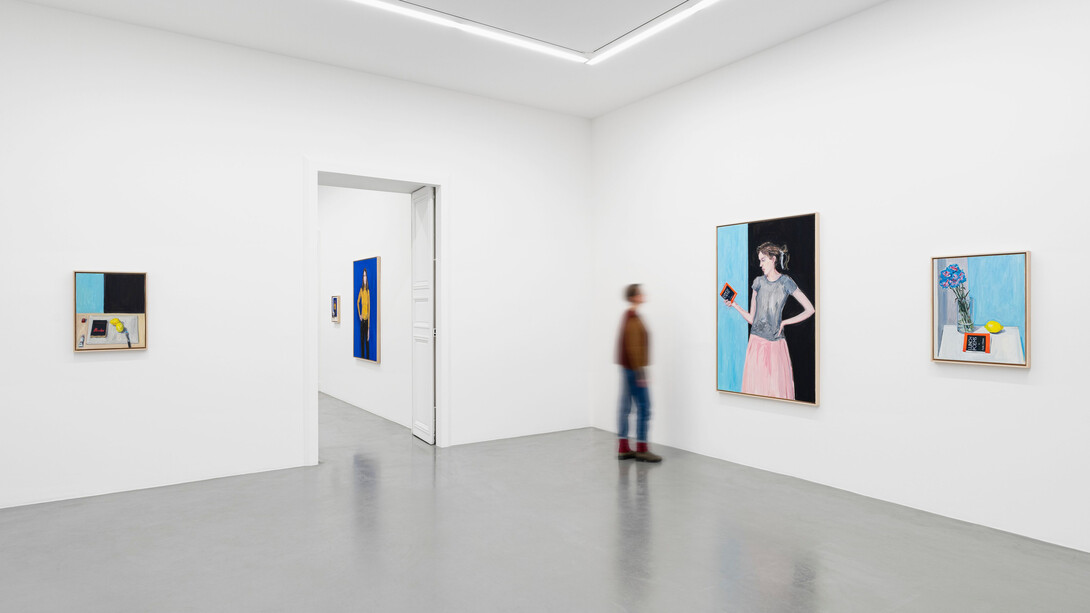 Jean-Philippe Delhomme, Model resting, exhibition view. Courtesy of Galerie Perrotin