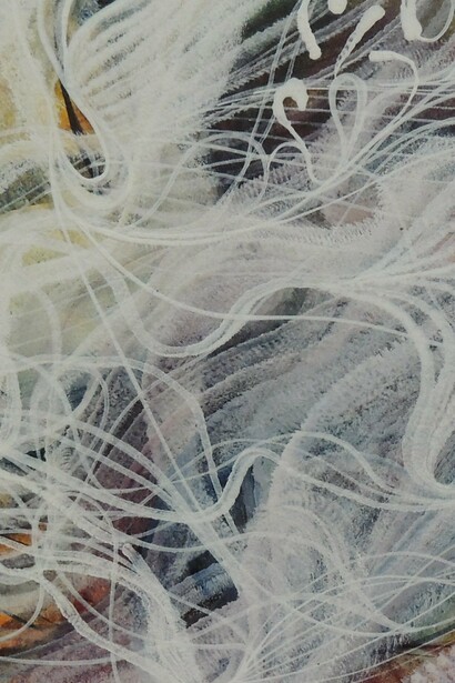 Detalle de "el amor de Dios", acuarela sobre papel, Georgiana Houghton, 1862