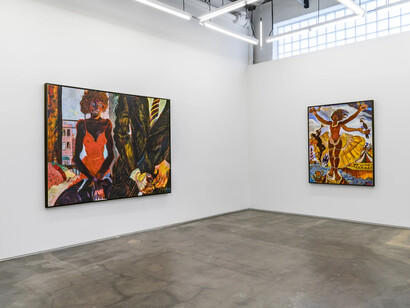 Arvie Smith, Crossing Clear Creek, exhibition view. Courtesy of moniquemeloche