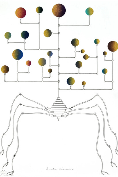 Carlos Estevez, Araña cosmica, 2023. Courtesy of Pan American Art Projects Gallery 