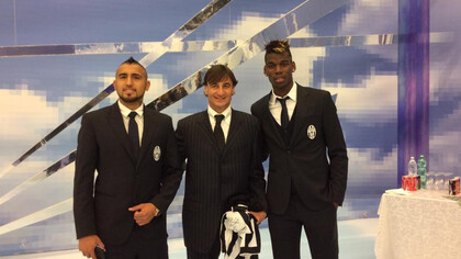 Salvatore Scarfone con Pogba e Vidal