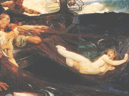 Herbert James Draper, La sirena, particolare