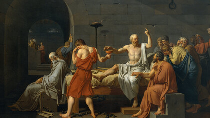 «La muerte de Sócrates» (1787), Jacques-Louis David