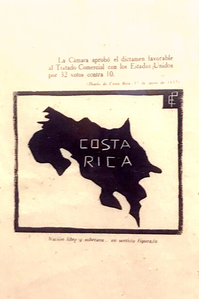 Emilia Prieto Tugores; Nación libre y soberana… en sentido figurado, xilografía, 1937. Foto cortesía del MAC