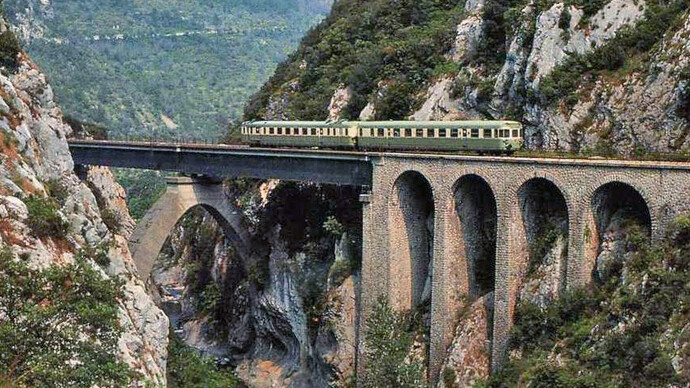 Ferrovia Cuneo-Ventimiglia/Nizza: viadotto “Bevera”, presso Sospel