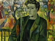 John Minton (1917-1957), Boy in a Landscape (Portrait of Eric Verrico), Oil on canvas 76.7 x 63.7 cm, 1948