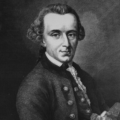 Retrato de Immanuel Kant publicado en Die Gartenlaube, 1881