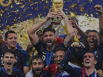 French team, winner of the Football World Cup 2018 in Russia