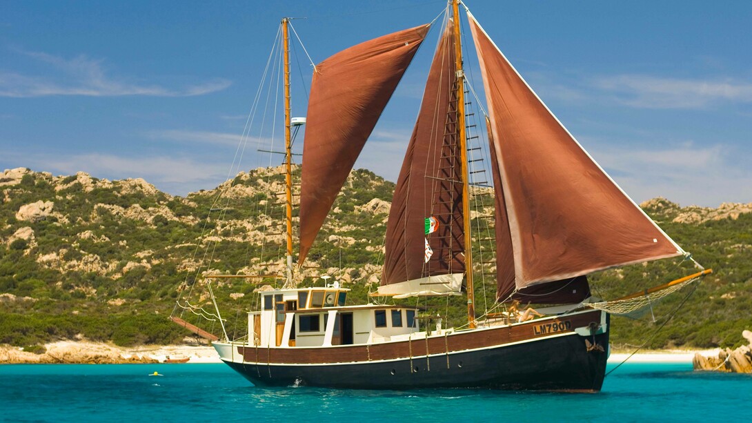 A gentle sail on a sunny day in Capo d'Orso, Sardinia is one of many features in the area