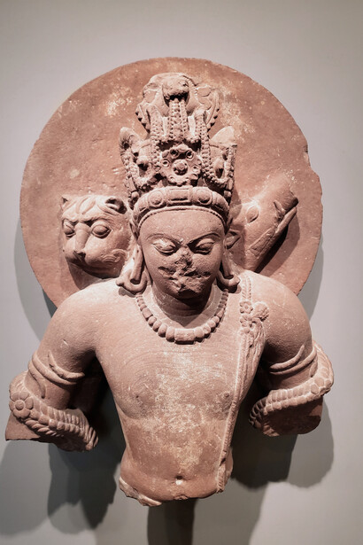  The God Vishnu in Three Incarnations. Northern India (Mathura), Gupta period, mid-5th century AD, Boston Museum, USA