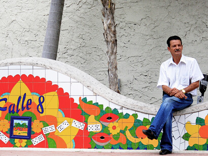 Miami. Calle 8, el centro de la zona cubana de la ciudad