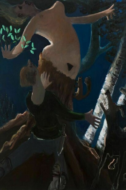Daphne, 2013, oil on canvas, 70 x 50 inches, Courtesy Tibor de Nagy Gallery, New York.
