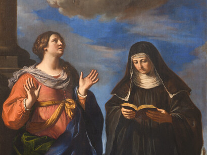'Santa Geltrudis y Santa Lucrecia' (1645) de El Guercino, Museos Reales - Galería Sabauda en Turín, Italia