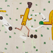 Rose Wylie, Yellow strip, 2006. Courtesy of Zentrum Paul Klee