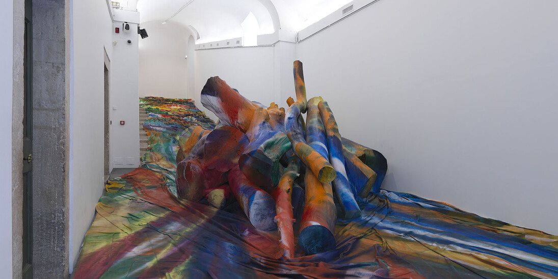 Katharina Grosse e Tatiana Trouvé. Courtesy of L’Accademia di Francia a Roma 