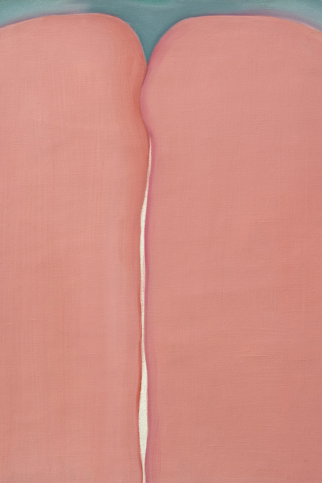 Huguette Caland, Bribes de Corps, 1973, oil on linen, 18 x 15 inches, 45.7 x 38.1 cm. Courtesy of the artist and Lombard Freid Gallery, NY