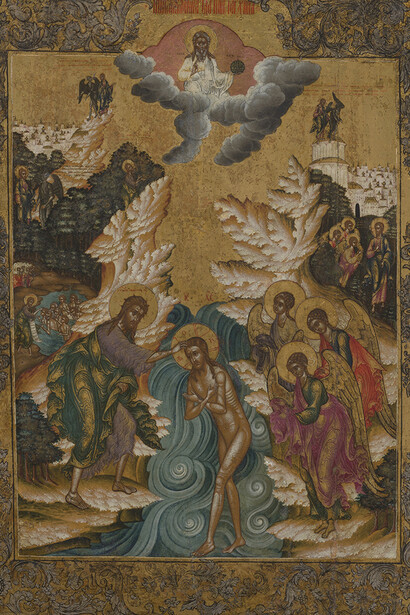 Icons by the romanov-style painters  in the Hermitage Collection. Courtesy of the State Hermitage Museum