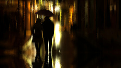 Mientras tanto, una lluvia torrencial nos envolvía